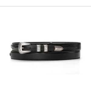 Nocona Men's 36 Black Genuine Leather Grain Adjustable Western Belt Cowboy